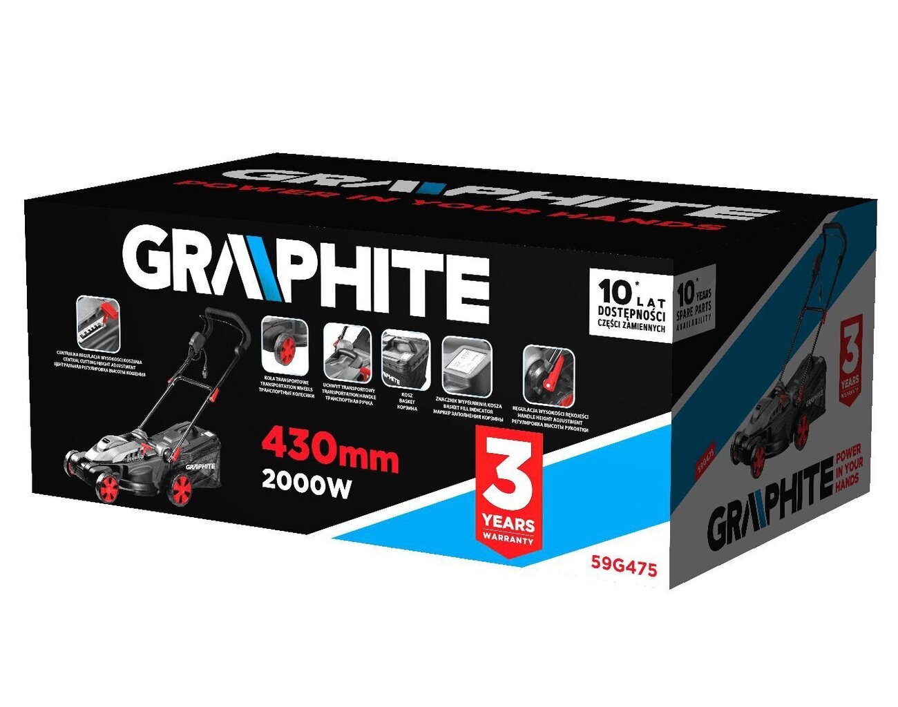 Graphite 59G475 kaina ir informacija | Vejapjovės, žoliapjovės | pigu.lt