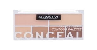 Veido kontūravimo paletė Revolution Conealer & Contour Palette Conceal Light, 11 g цена и информация | Пудры, базы под макияж | pigu.lt