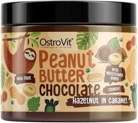 Шоколадная арахисовая паста + фундук в карамели Ostrovit 500 г цена и информация | Функциональные продукты питания (суперфуд) | pigu.lt