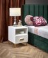 Spintelė prie lovos Halmar Silvia, auksinė/balta kaina ir informacija | Spintelės prie lovos | pigu.lt