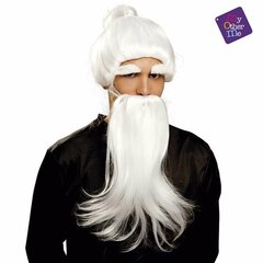 Парик с бородой My Other Me Fu Man Chu Белый цена и информация | Карнавальные костюмы | pigu.lt