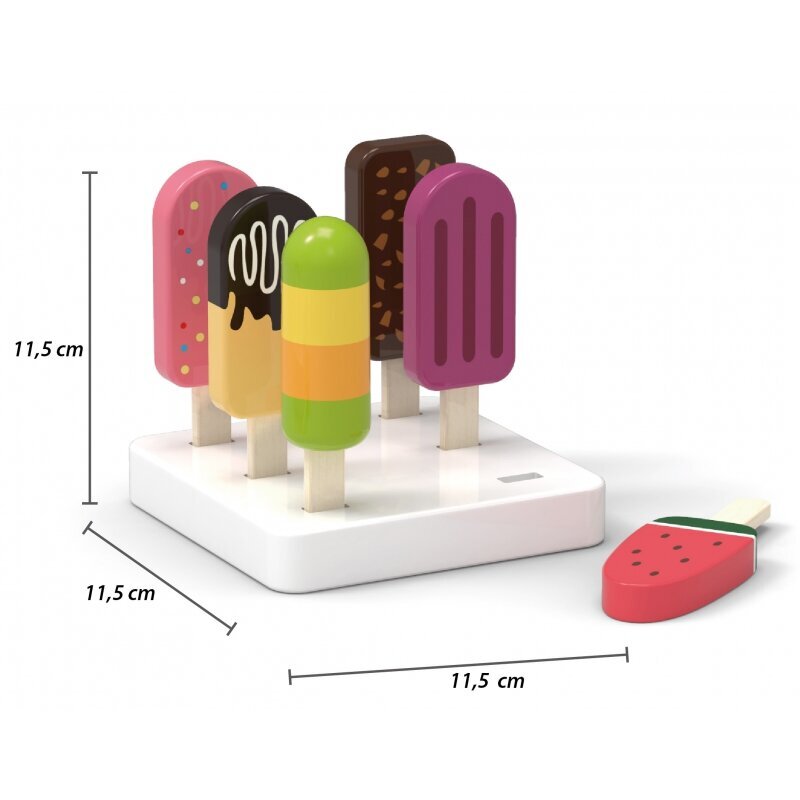 Medinis ledukų rinkinys su stovu 6 vnt. kaina ir informacija | Žaislai mergaitėms | pigu.lt