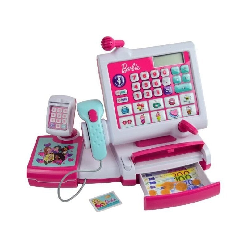 „Klein Checkout“ parduotuvė su „Barbie“ skaitytuvu kaina ir informacija | Žaislai mergaitėms | pigu.lt