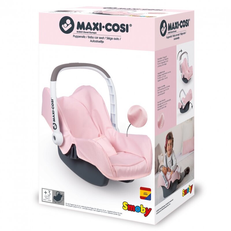 Kėdutė lėlei Smoby Baby Carrier Maxi Cosi 240233 kaina ir informacija | Žaislai mergaitėms | pigu.lt