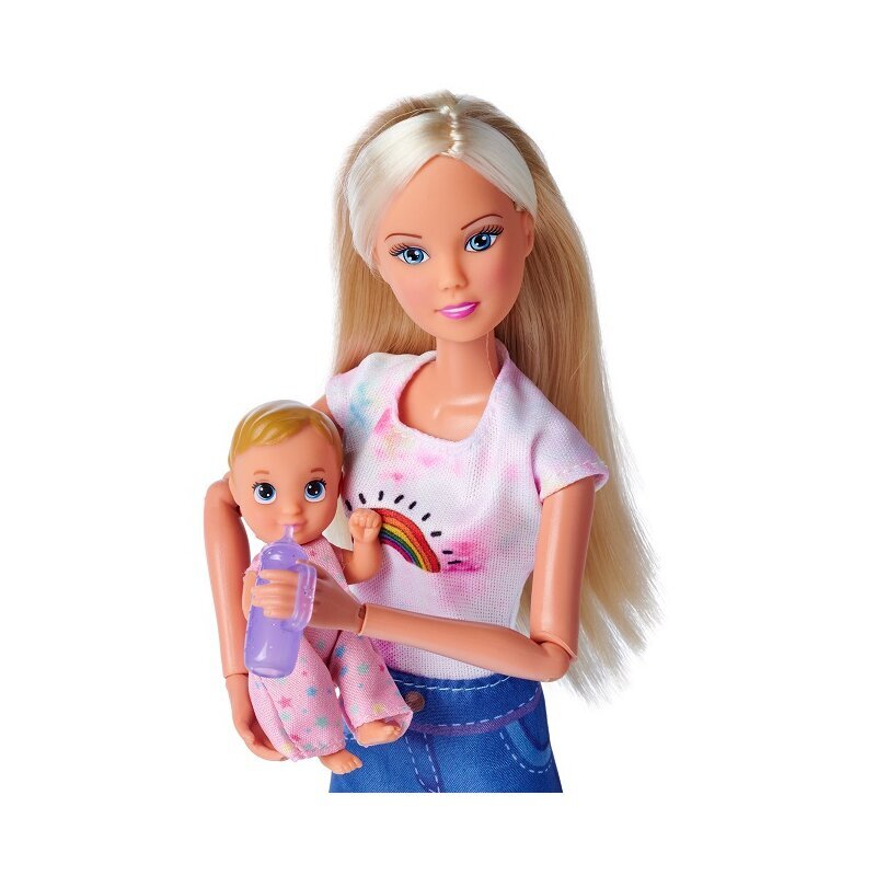Lėlė Steffi Love su kūdikiu Chust Simba цена и информация | Žaislai mergaitėms | pigu.lt