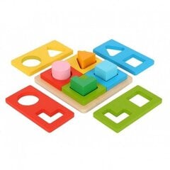 Пазлы TOOKY TOY (Монтессори - формы и цвета) FSC цена и информация | Развивающие игрушки | pigu.lt