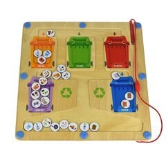 Magnetinė žaidimas "Šiukšlių Rūšiavimas", Tooky Toy kaina ir informacija | Lavinamieji žaislai | pigu.lt