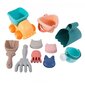 Smėlio žaislų rinkinys kibire Woopie Sand Toys, su mašinėle, 10vnt kaina ir informacija | Vandens, smėlio ir paplūdimio žaislai | pigu.lt