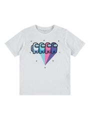 Детская футболка Name It, 13203994*02, белая, 5715215889603 цена и информация | Рубашки для девочек | pigu.lt