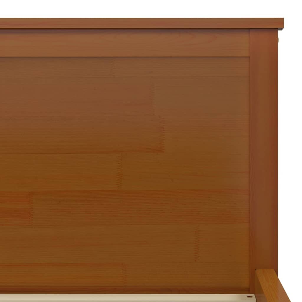 vidaXL Lovos rėmas, medaus rudas, 120x200cm, pušies medienos masyvas цена и информация | Lovos | pigu.lt
