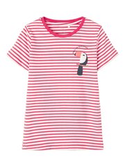 Детская футболка Name It 13202847*02, красная/белая 5715222571379 цена и информация | Рубашки для девочек | pigu.lt