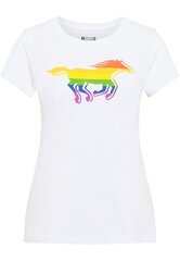Mustang moteriški marškinėliai, balti kaina ir informacija | Marškinėliai moterims | pigu.lt