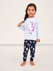 Детская пижама Name It, 13199360*01, голубой/тёмно-синий цвет, 5715213581073 цена и информация | Пижамы, халаты для девочек | pigu.lt