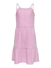 Детское платье ONLY, 15263624*02, розовый/белый цвет, 5715306518825 цена и информация | Платья для девочек | pigu.lt