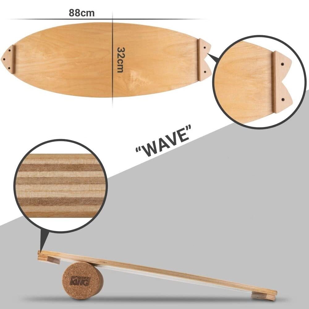 Balansinė lenta BoarderKING Wave - Wood kaina ir informacija | Balansinės lentos ir pagalvės | pigu.lt