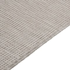 vidaXL Lauko kilimėlis, taupe spalvos, 120x170cm, plokščio pynimo kaina ir informacija | Kilimai | pigu.lt