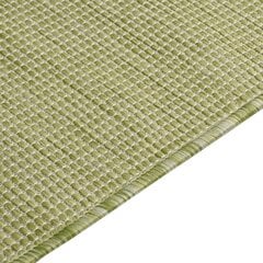 vidaXL Lauko kilimėlis, žalios spalvos, 120x170cm, plokščio pynimo kaina ir informacija | Kilimai | pigu.lt