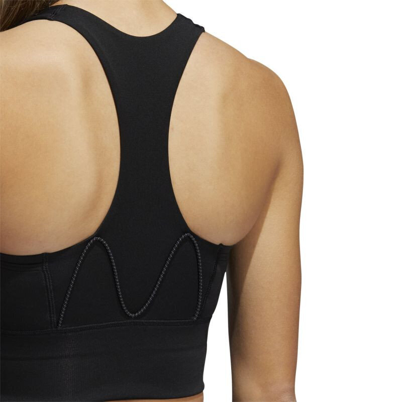 Sportinė liemenėlė moterims Adidas Running Medium-Support Pocket Bra W H64679, juoda kaina ir informacija | Sportinė apranga moterims | pigu.lt