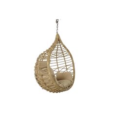 Hanging garden armchair DKD Home Decor Коричневый 90 x 70 x 110 cm 100 x 70 x 125 cm Бежевый синтетический ротанг Алюминий Светл цена и информация | Садовые стулья, кресла, пуфы | pigu.lt