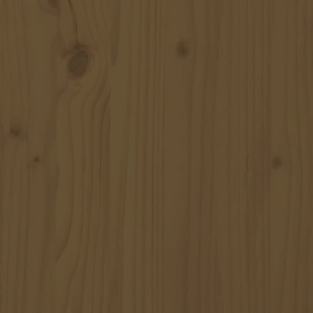 vidaXL Sieninė spintelė, medaus ruda, 100x30x35cm, pušies masyvas kaina ir informacija | Lentynos | pigu.lt