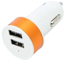 USB automobilinis įkroviklis su 2 jungtimis, ovalus цена и информация | Зарядные устройства для телефонов | pigu.lt
