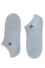 Хлопковые укороченные (спортивные) носки голубого цвета с миниатюрным изображением кошачьей мордочки и пряжи PLAYCAT цена и информация | Женские носки | pigu.lt