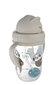 Neišsipilanti gertuvė su šiaudeliu Canpol Babies Exotic Animals, 6 mėn.+, 270 ml, grey, 56/606_grey цена и информация | Buteliukai kūdikiams ir jų priedai | pigu.lt