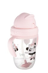 Бутылочка - непроливайка с трубочкой Canpol Babies Exotic Animals, 6 мес.+ 270 мл, pink, 56/606_pin цена и информация | Бутылочки и аксессуары | pigu.lt