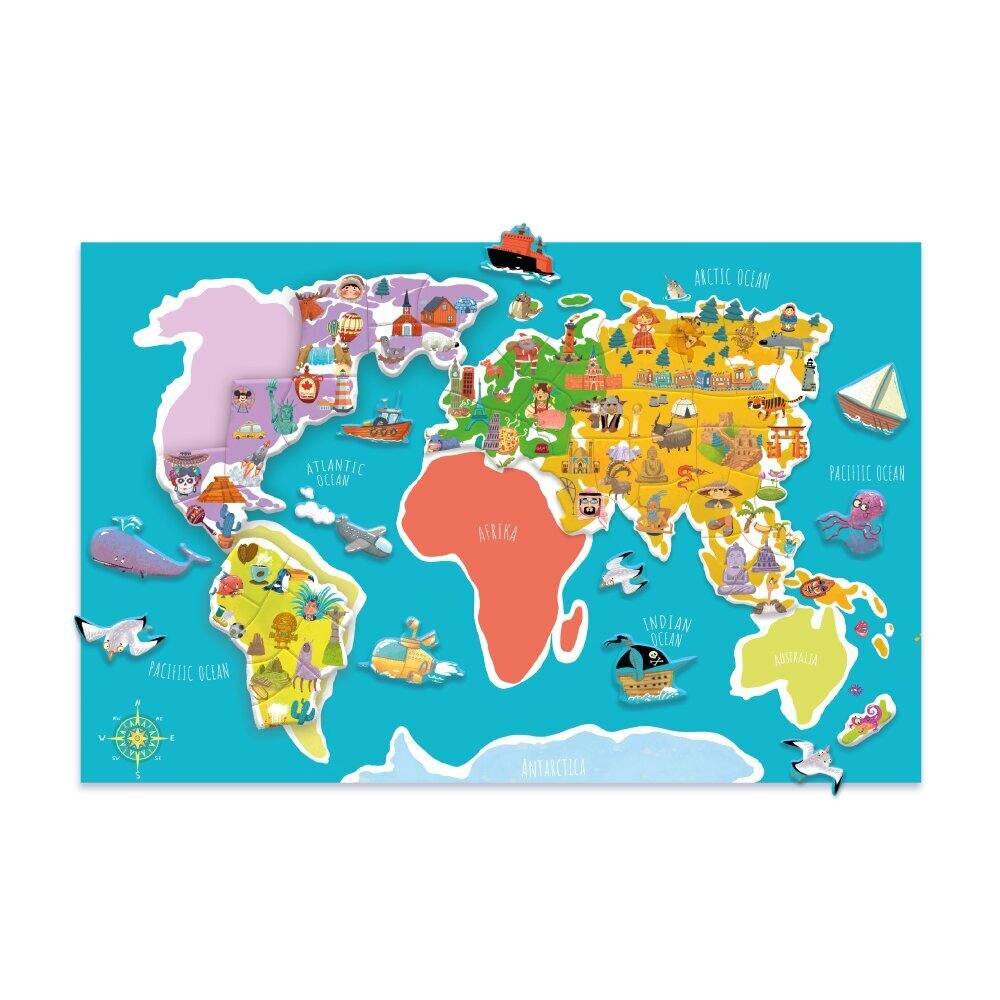 Magnetinis žaidimas Žemėlapis Dodo, 200201 цена и информация | Lavinamieji žaislai | pigu.lt