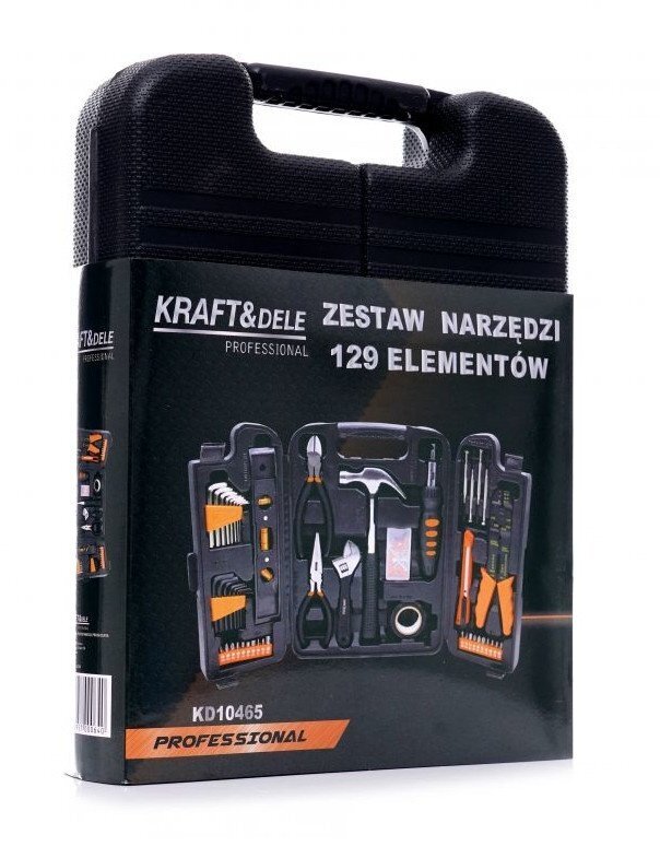 Įrankių rinkinys Kraft&Dele KD10465, 129 elementai цена и информация | Mechaniniai įrankiai | pigu.lt