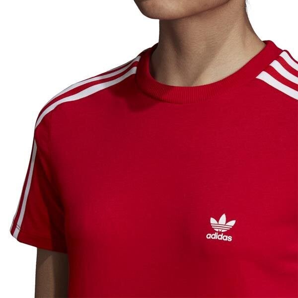 Marškinėliai moterims Adidas Originals Lock Up Tee ED7531, raudoni kaina ir informacija | Marškinėliai moterims | pigu.lt