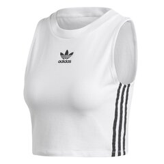 Marškinėliai moterims Adidas Originals Crop Tank DH3163, balti kaina ir informacija | Marškinėliai moterims | pigu.lt