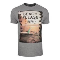 Marškinėliai vyrams Monotox Beach, pilki kaina ir informacija | Vyriški marškinėliai | pigu.lt