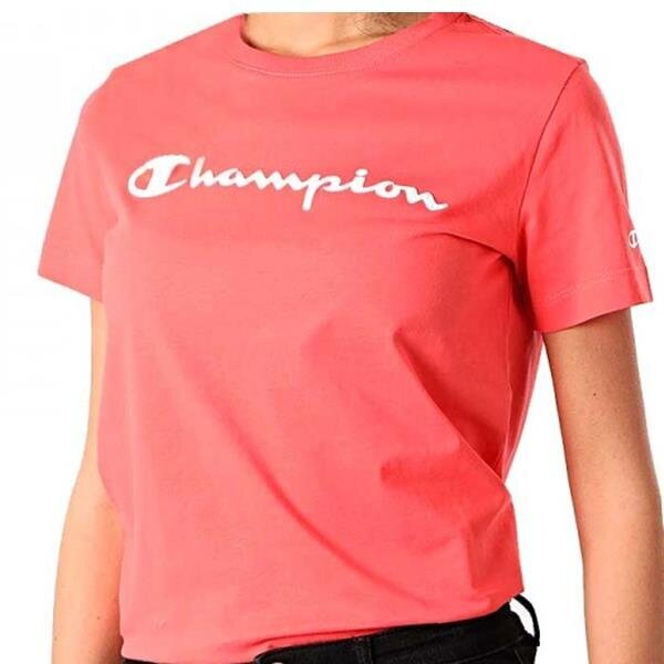 Marškinėliai moterims Champion Legacy Crewneck 112602PS004, rožiniai цена и информация | Marškinėliai moterims | pigu.lt