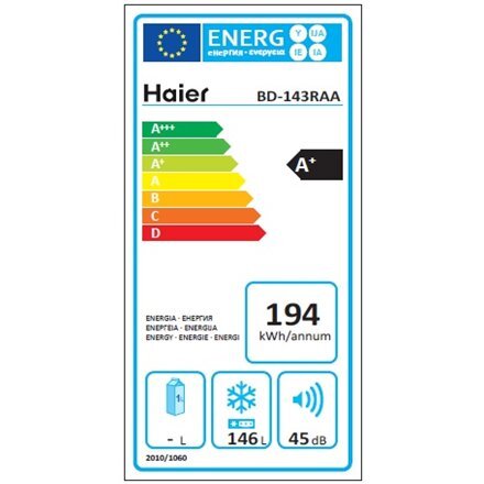 Haier BD-143RAA kaina ir informacija | Šaldikliai, šaldymo dėžės | pigu.lt