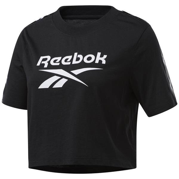 Marškinėliai moterims Reebok gq3882, juodi цена и информация | Marškinėliai moterims | pigu.lt