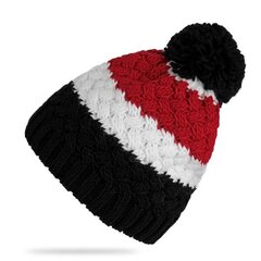 WINTER HAT MONOTOX HILF RED/WHITE/BLACK MX20067 цена и информация | Женские шапки | pigu.lt