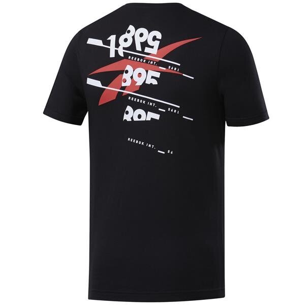 Marškinėliai vyrams Reebok fl0596, juodi kaina ir informacija | Vyriški marškinėliai | pigu.lt