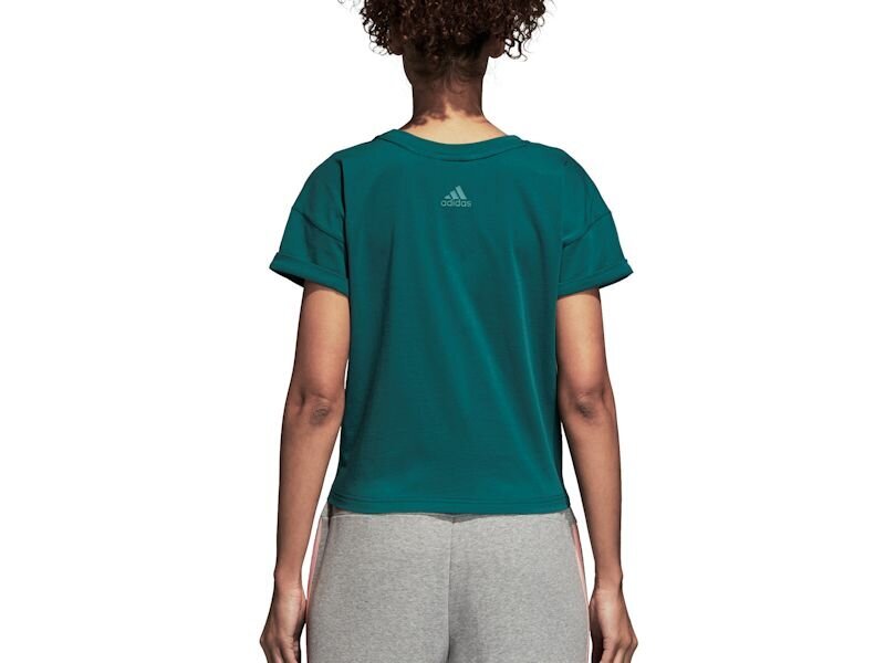 Marškinėliai moterims Adidas Performance ess cz5694, žali kaina ir informacija | Marškinėliai moterims | pigu.lt
