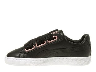 Sportiniai batai moterims Puma basket heart leather, juodi kaina ir informacija | Sportiniai bateliai, kedai moterims | pigu.lt