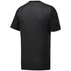 Marškinėliai vyrams Reebok fp9096, juodi kaina ir informacija | Vyriški marškinėliai | pigu.lt