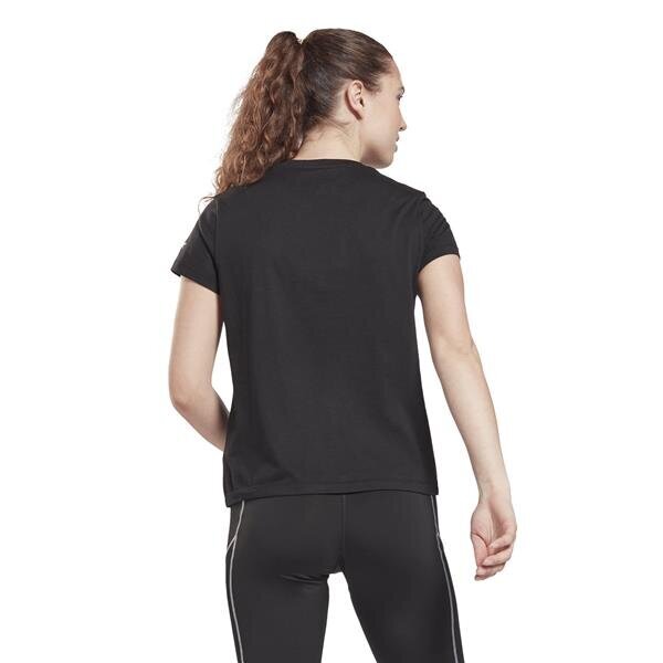 Marškinėliai moterims Reebok gr9476, juodi kaina ir informacija | Marškinėliai moterims | pigu.lt