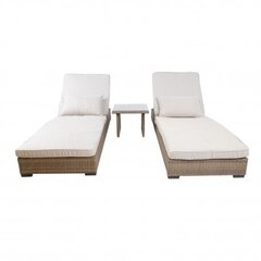 Deck chairs set EDEN, beige цена и информация | Лежаки | pigu.lt