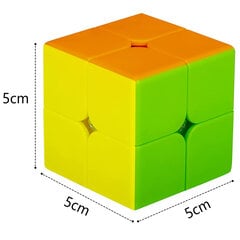 Головоломка кубик Рубика 2х2, без наклеек цена и информация | Настольные игры, головоломки | pigu.lt