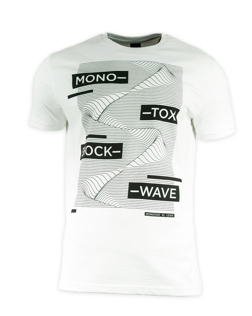 Marškinėliai vyrams Monotox Shockwave, balti kaina ir informacija | Vyriški marškinėliai | pigu.lt