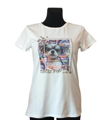 Medvilniniai marškinėliai moterims, balti kaina ir informacija | Marškinėliai moterims | pigu.lt