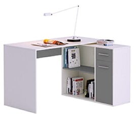Rašomasis stalas Meble Dekorado Solo, baltas/pilkas kaina ir informacija | Kompiuteriniai, rašomieji stalai | pigu.lt