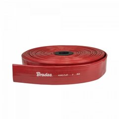 Плоский шланг для воды Bradas AGRO-FLAT PVC, W.P.8 / B.P.24 Bar, 1 1/2"- 30m, Red цена и информация | Оборудование для полива | pigu.lt