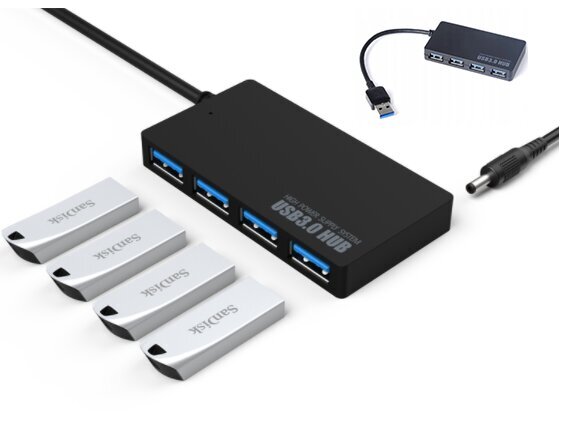 Zenware Splitter 4xUSB 3.0 kaina ir informacija | Adapteriai, USB šakotuvai | pigu.lt