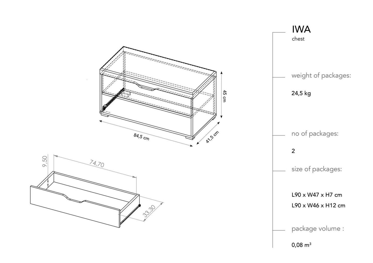 Prieškambario suolas BSL Concept Iwa, 84.5x41.5x45 cm, juodas kaina ir informacija | Batų spintelės, lentynos ir suolai | pigu.lt